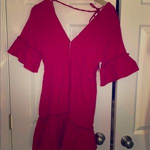 Red sun dress